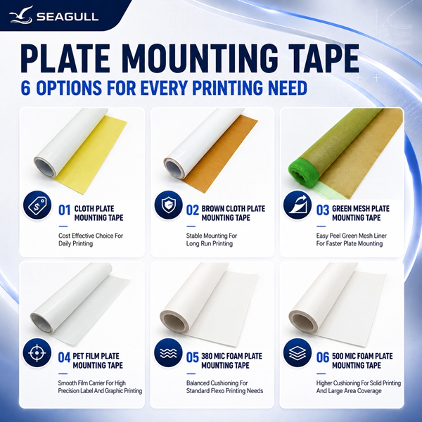 Flexographic Foam Plate Mounting Tape Types